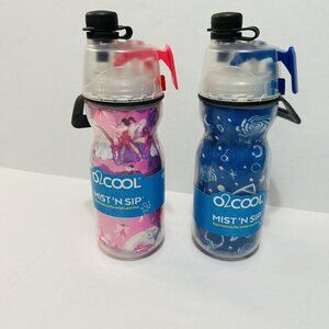O2Cool Mist 'N Sip Squeeze Trigger Mist Princess & Space Design 12oz (2 Pack)